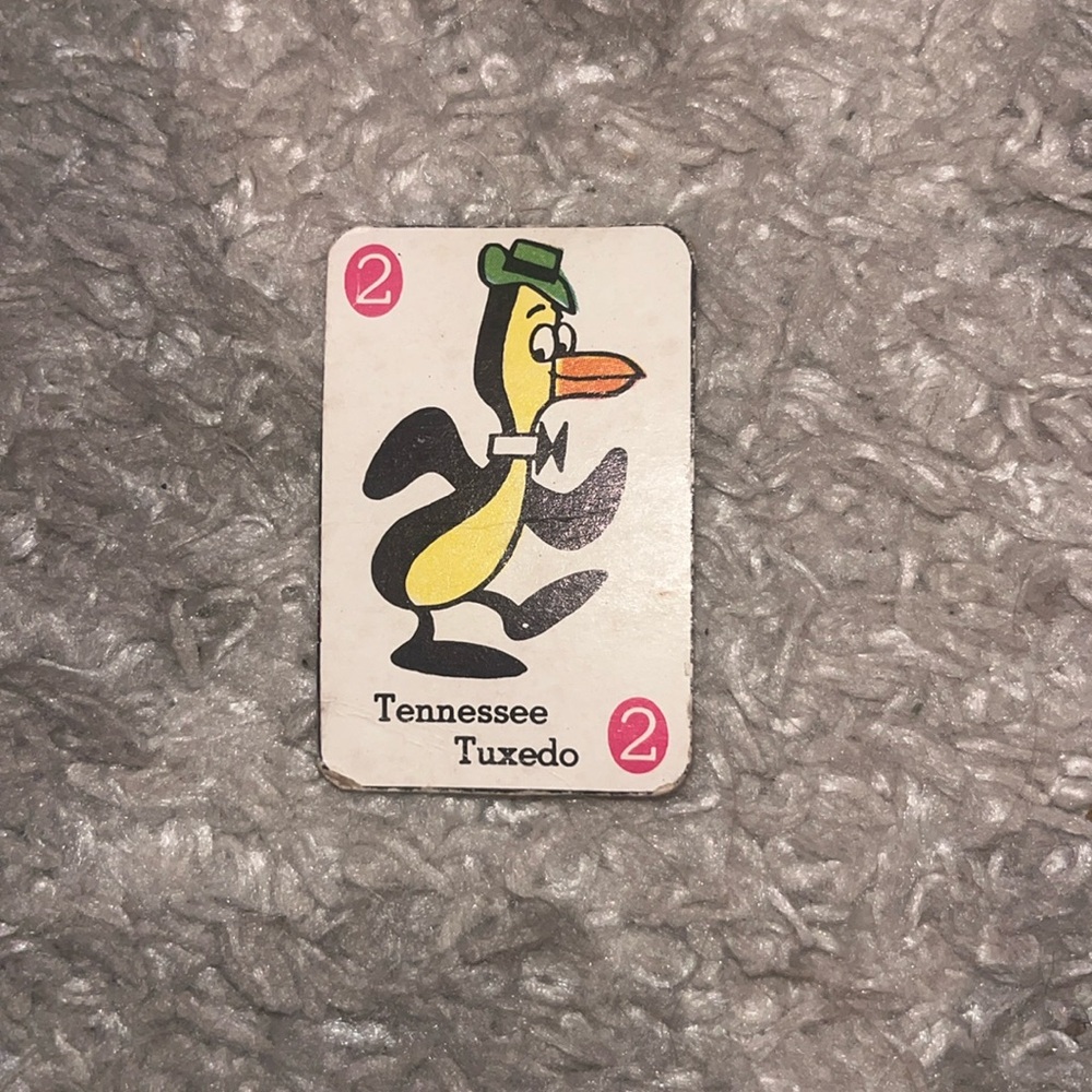 Tennessee Tuxedo and His Tales trading card from the 60s.